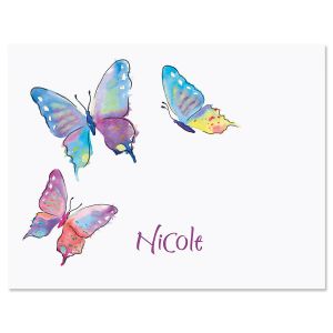 Butterfly Watercolor Personalized Note Cards