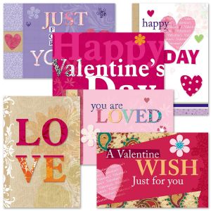 Bright and Bold Valentines Day Cards Value Pack