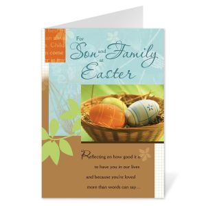 To Son and Family Easter Card