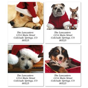 Christmas Dogs Address Labels  (4 Designs)