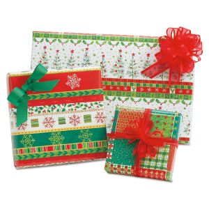 Happy Holly Days Flat Gift Wrap Sheets- BOGO