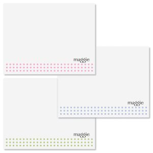 Mini Square Personalized Note Cards  (3 Colors)