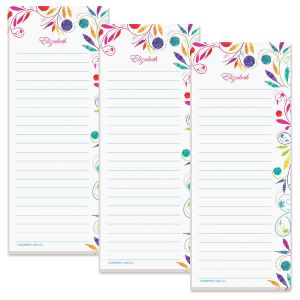 Color Swirl Lined Shopping List Pads