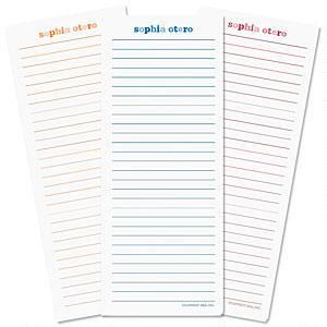 Color Wash Lined Shopping List Pads
