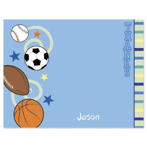 Sports Balls Thank You Cards
