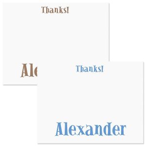 Boys Only Thank You Cards  (2 Color Choices)