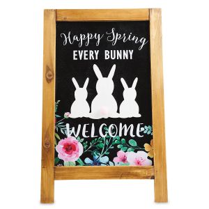 Bunny Welcome Easel Sign 