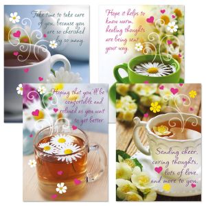 Teacup Get Well Cards and Seals