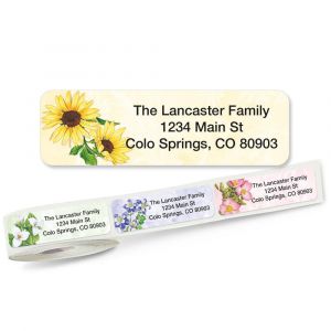 Spring Floral Rolled Address Labels (5 Designs)