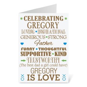 Personalized His Word Montage Birthday Card
