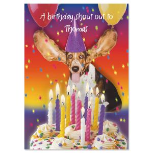 Photo Dog Personalized Birthday Card