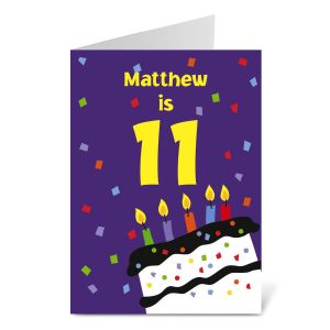 Big Number Personalized Birthday Card