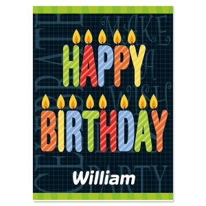 Birthday Candles Personalized Birthday Card