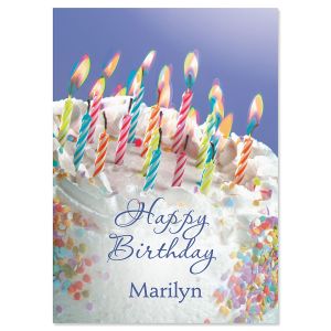Birthday Cake Personalized Birthday Card