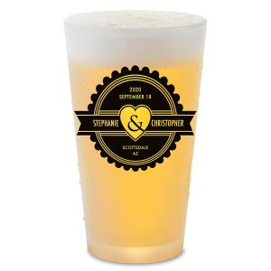 Home Wedding Personalized Pint Beer Glass
