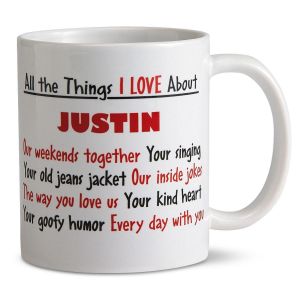 What I Love About You Personalized Mug