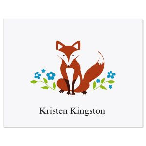 Personalized Fox Note Cards 
