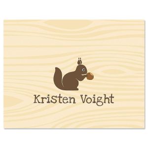 Woodland Squirrel Personalized Note Cards