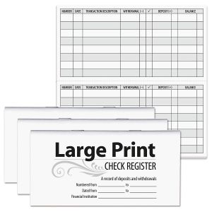 Large Print Check Registers