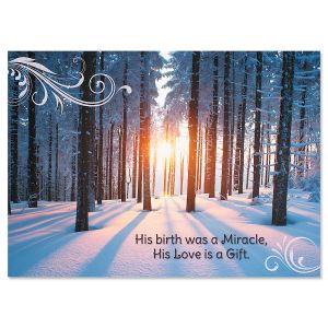 Woodland Miracle Religious Christmas Cards