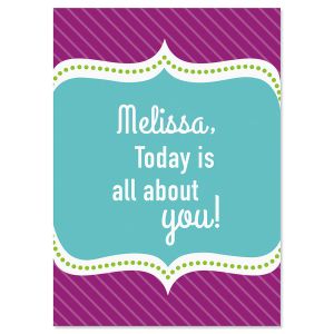 Happy Day Personalized Birthday Card