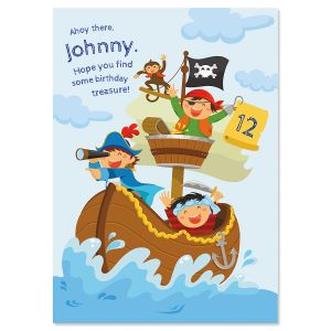 Pirate Personalized Birthday Card