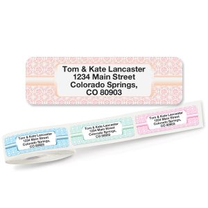 Shabby Chic Rolled Address Labels  (5 designs)