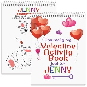 Really Big Personalized Valentine Activity Book for Girls