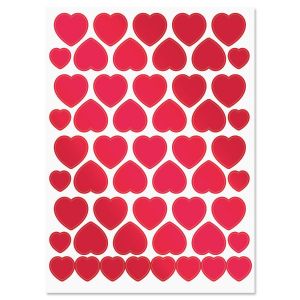Foil Hearts Stickers