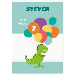 Dinosaur Personalized Birthday Card