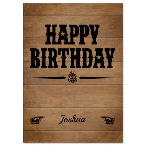 Out West Personalized Birthday Card