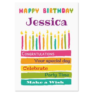 Cool Cake Personalized Birthday Card