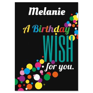 Confetti Personalized Birthday Card