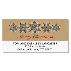 snowflake address label