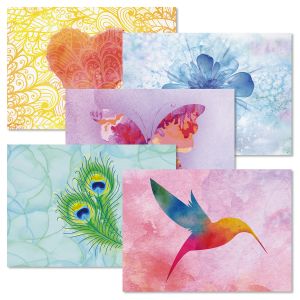 Bright Watercolor Note Cards
