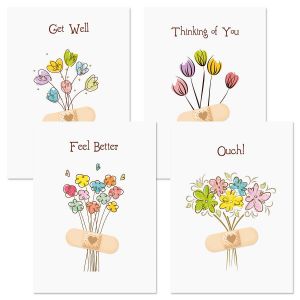 Bandaged Get Well Cards & Seals