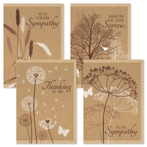 Kraft Sympathy Cards and Seals