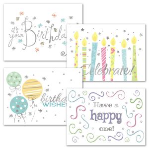 Wishes Deluxe Foil Birthday Cards and Seals
