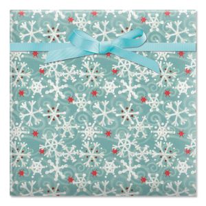 Winter Flakes Jumbo Rolled Gift Wrap