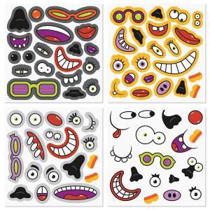 Halloween Make-A-Face Bookmarks