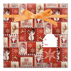 Be Jolly Jumbo Rolled Gift Wrap and Labels