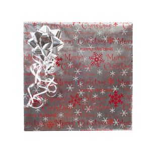 Merry Christmas Script Foil Rolled Gift Wrap