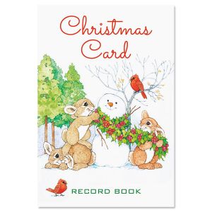 Snowman & Bunnies Christmas Record Book