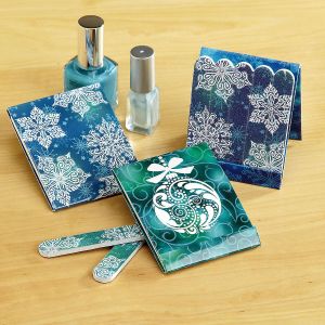 Mini Snowflakes Emery Board Matchbooks