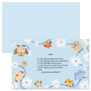 Owls Name Poem Placemat