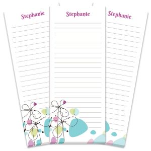 Sketched Flowers Lined Shopping List Pads