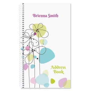Sketched Flowers Lifetime Address Book
