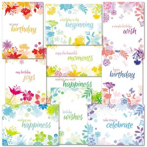 Botanical Birthday Cards Value Pack