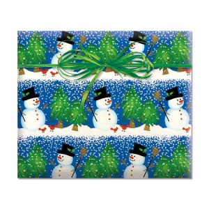 Snowman Blizzard Classic-Size Rolled Gift Wrap