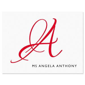Personalized Initial Note Cards